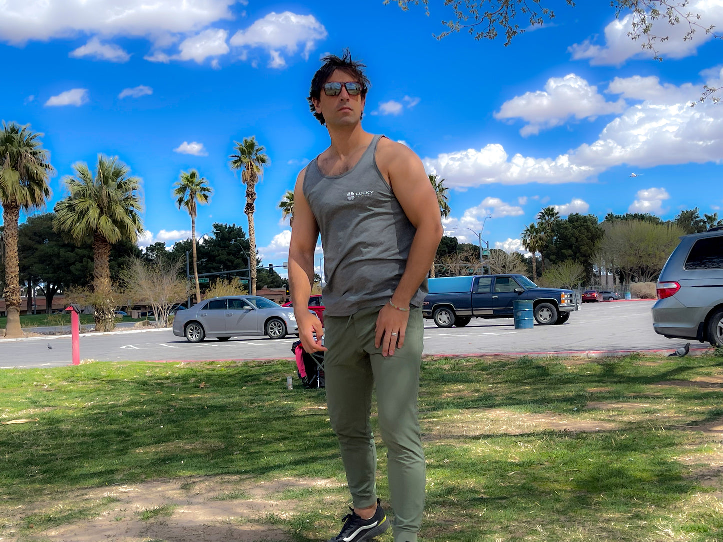 Tank Top - Men's Lucky Disc Golf Branded - Avail 4 colors