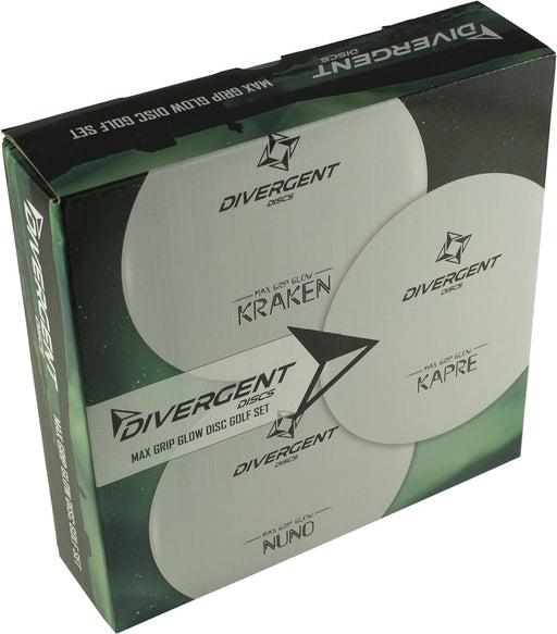 Divergent Max Grip Glow Disc Golf Set